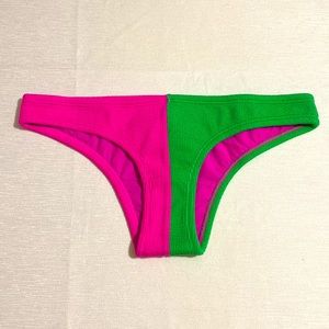 PILYQ Women's KIWI REEF Two-tone Teeny Bikini Bottom Size S